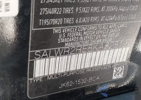 2019 Land Rover Range Rover Sport Supercharged Dynamic from USA, damaged, VIN SALWR2RE8KA828197